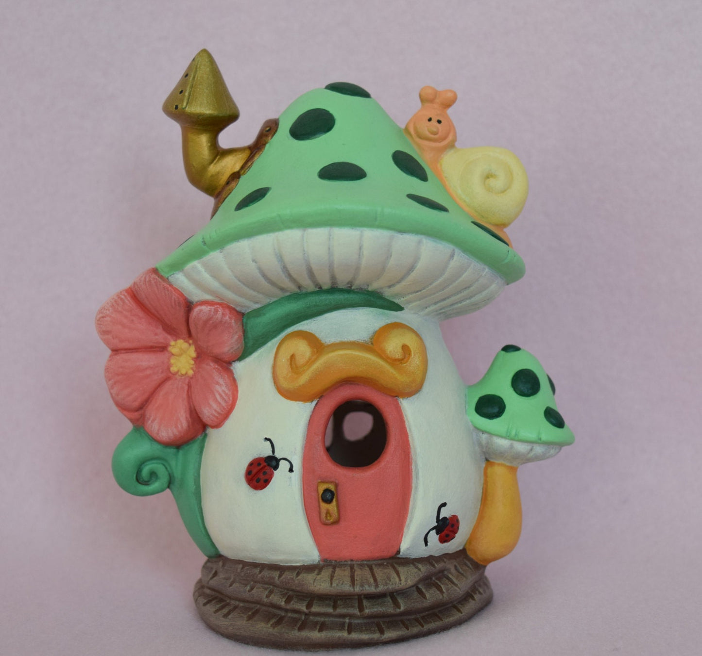 Ceramic Bisque Mushroom Fairy House | Do It Yourself Ceramics | Painting Project | Unfinished Ceramics | Paint Party Kit - Teresa's Ceramics