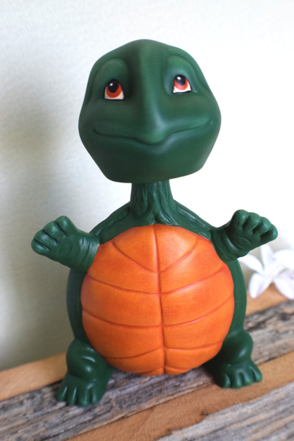 DIY Ceramic Bobble Head Turtle Painting Kit: Unpainted Bisque Figurine for Kids, Crafts & Valentines