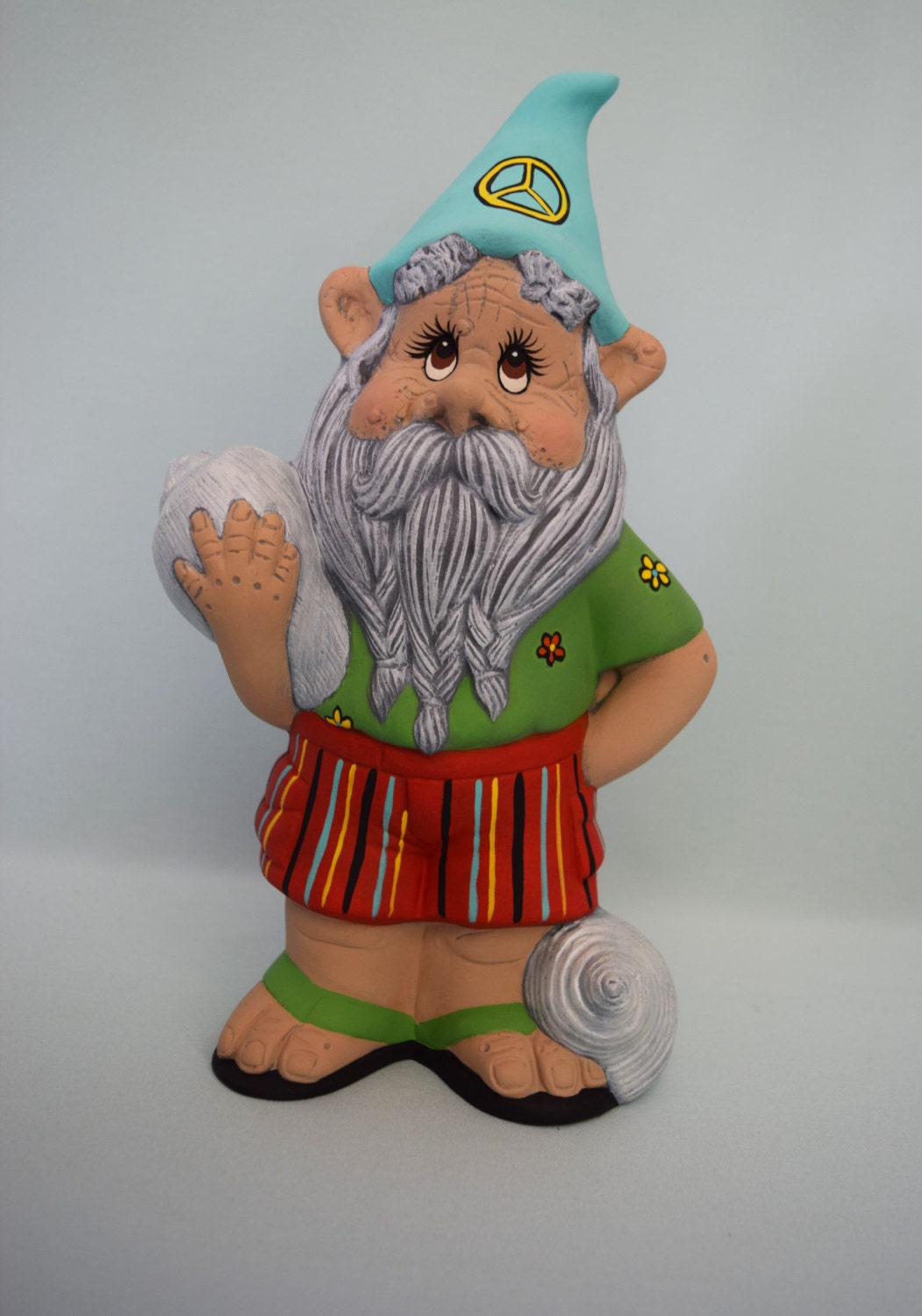 Hippie Gnome - Seashell Gnome - Beach Gnome - Flip Flop Gonk - Surfer Gnome - Peace Gnome - Beach Hippy Gnome - Groovy Gnome | Cottage Decor