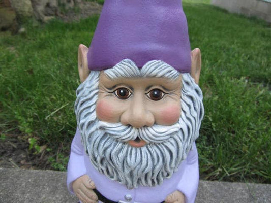 Cute Ceramic Garden Gnome Statue: Outdoor Yard Art Figurine for Spring & Summer Decor