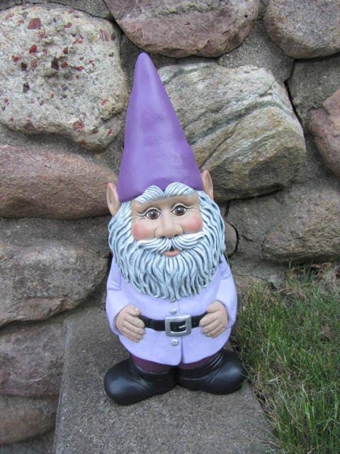Cute Ceramic Garden Gnome Statue: Outdoor Yard Art Figurine for Spring & Summer Decor