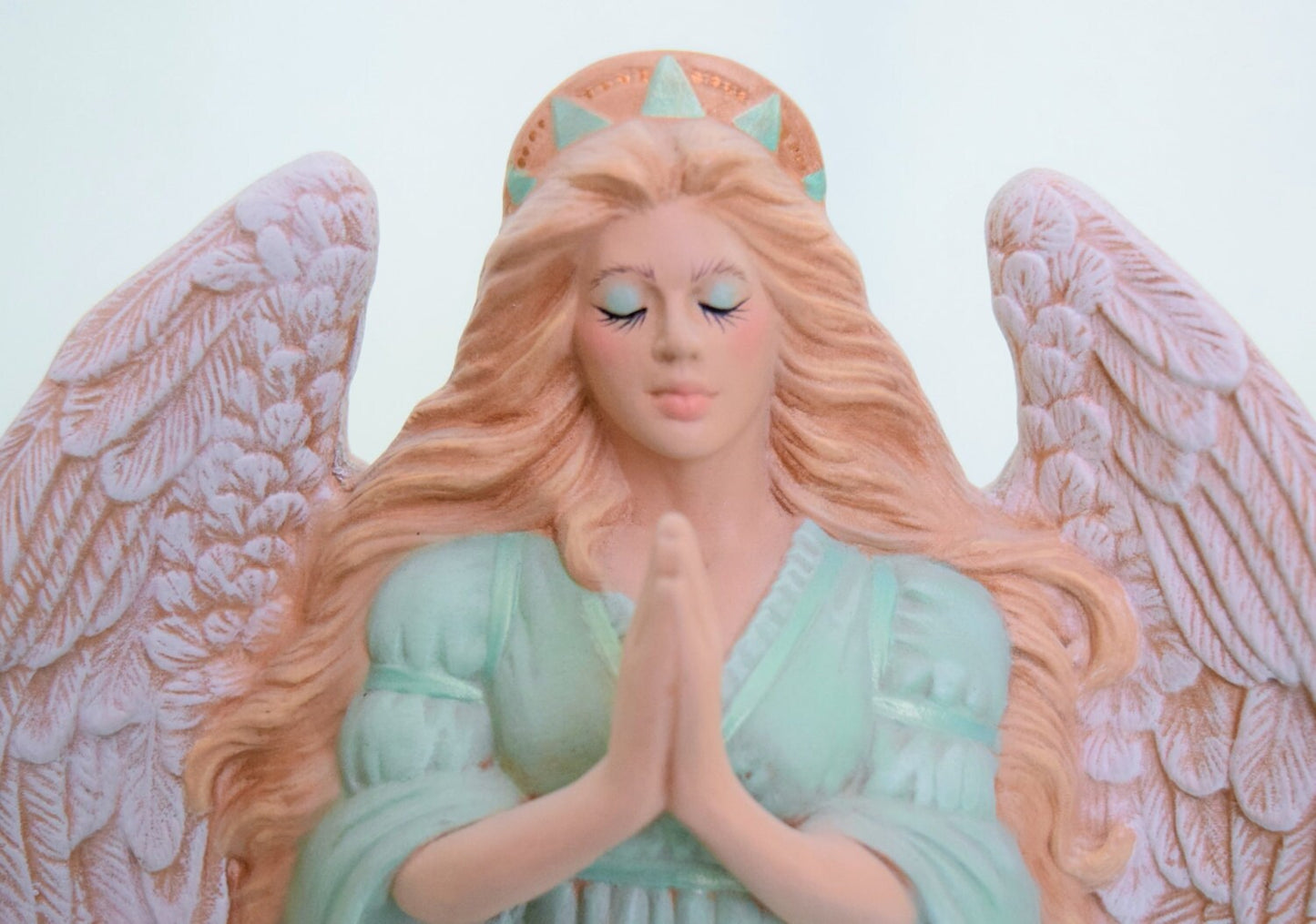 Ceramic Angel - Memorial - Beautiful detailed Angel - Gift for Mom - Religious Figuring - Beautiful Praying