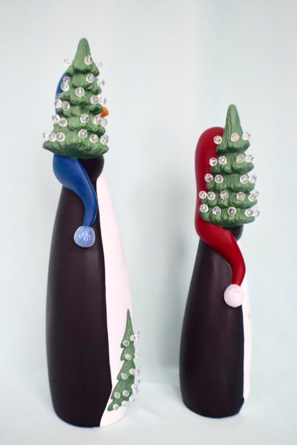 Ceramic Penguin Light - Winter Decor - Christmas Tree - 12.5 Inches Tall -  Penguin light - Christmas Penguin - Gift for mom - Cute