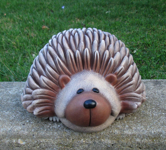 Hedgehog - Yard Art - Garden Art - Lawn Ornament - Ceramic hedgehog Statue - Hedgehog Home Decor - Garden Decor - Ready to ship gift idea - Teresa's Ceramics
