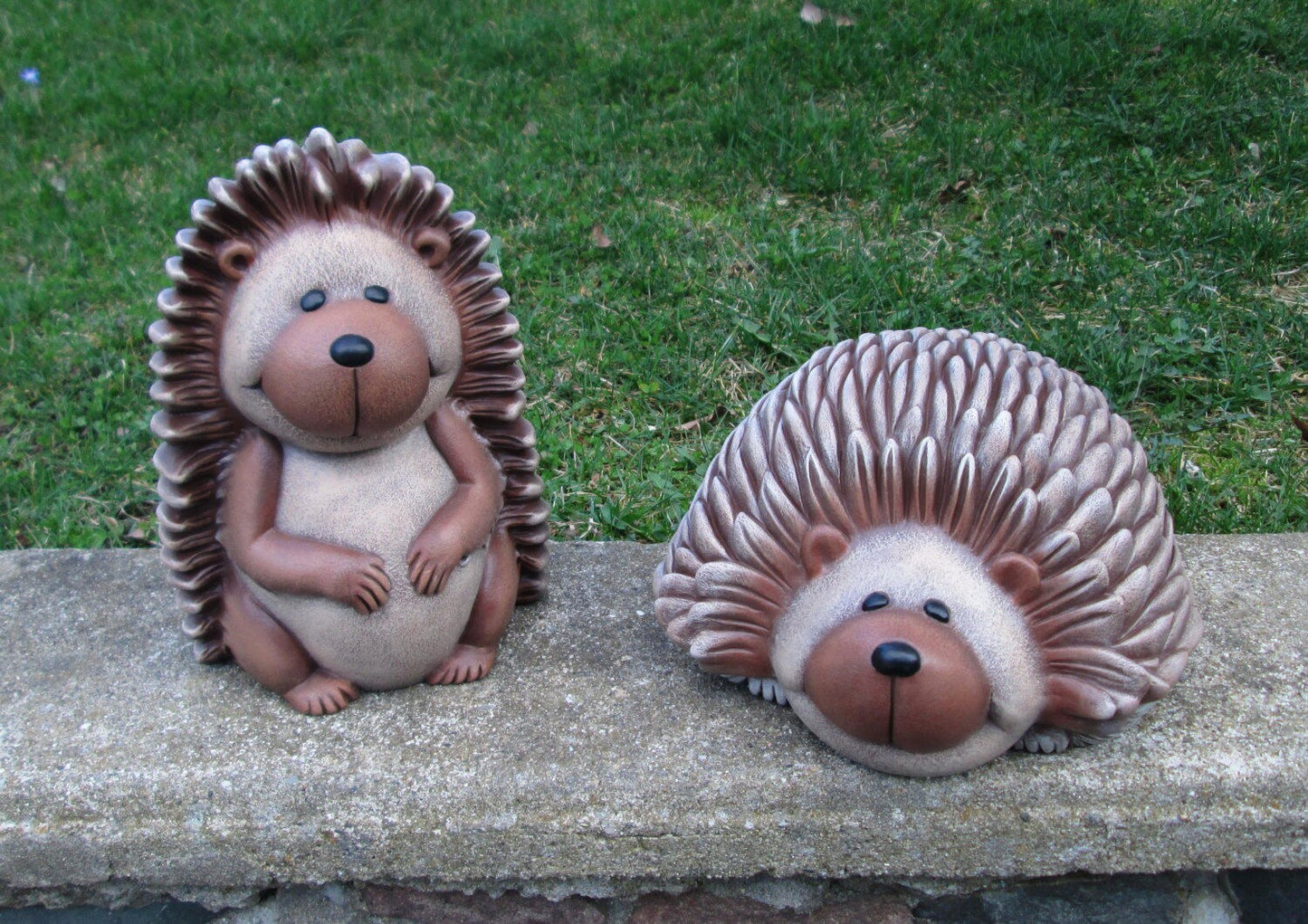 Hedgehog - Yard Art - Garden Art - Lawn Ornament - Ceramic hedgehog Statue - Hedgehog Home Decor - Garden Decor - Ready to ship gift idea