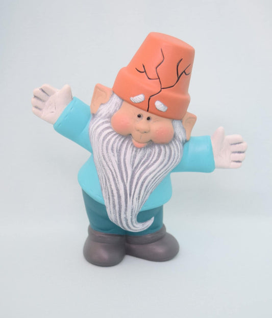 Crackpot Garden Gnome | Garden Deco | Father's Day | Yard Art | Garden Pot Gonk | Cottage Gnome Statue