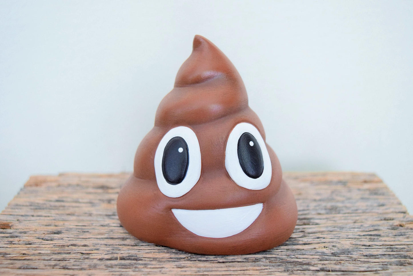 Ceramic Poop Emoji Decor: Funny Bathroom Gag Gift, Birthday Party Favor, Cake Topper, Sparkly Brown Decoration