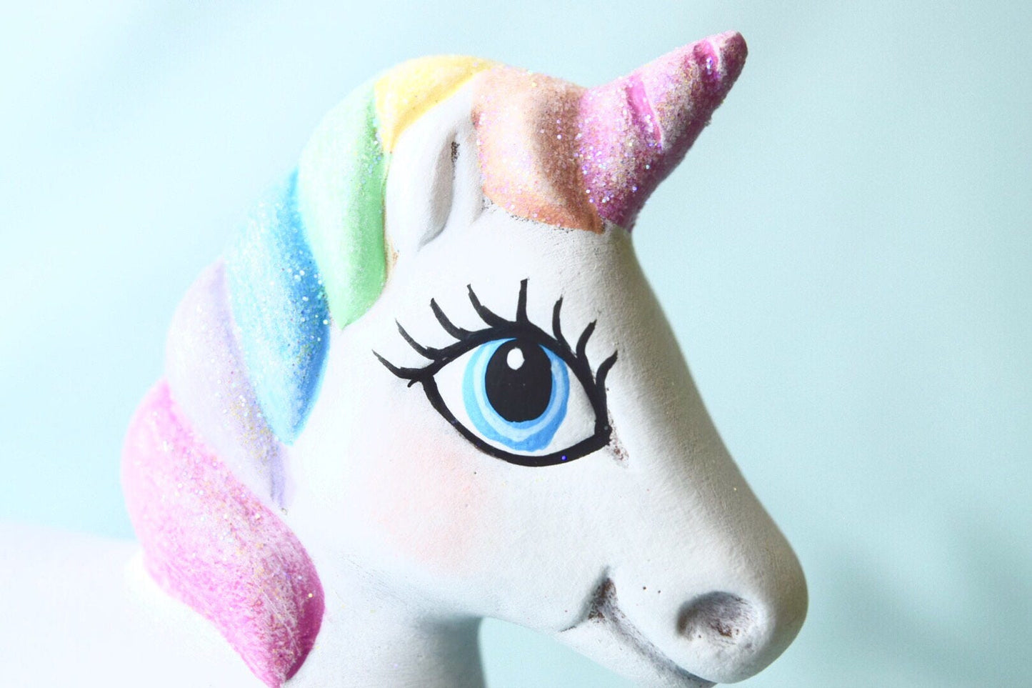 Enchanting Rainbow Unicorn Emoji Cake Topper: Magical Birthday Decor for Girls, Fairy Garden & Sparkle Lovers