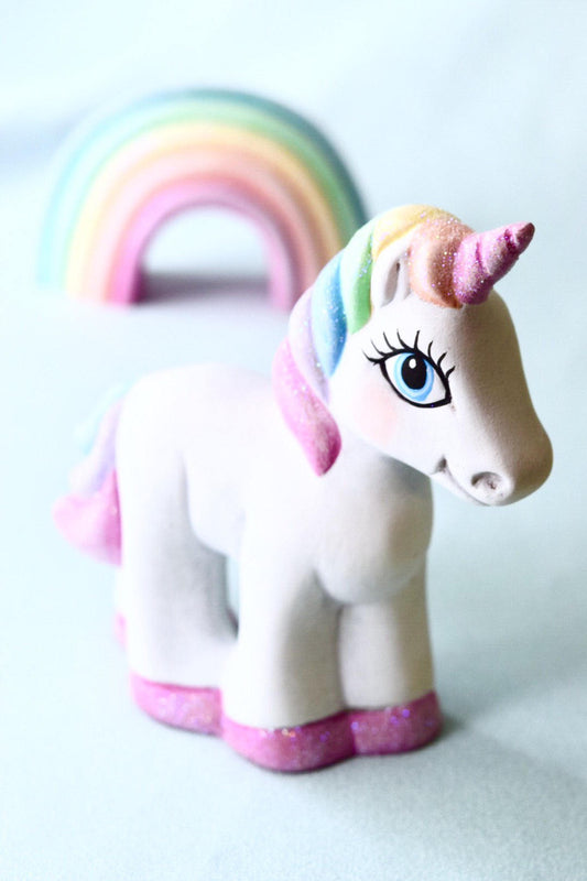 Enchanting Rainbow Unicorn Emoji Cake Topper: Magical Birthday Decor for Girls, Fairy Garden & Sparkle Lovers