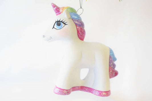 Unicorn | Christmas Ornament | Ceramic | Holiday Collection | Christmas Decorations | Emoji | Gift For Her - Teresa's Ceramics