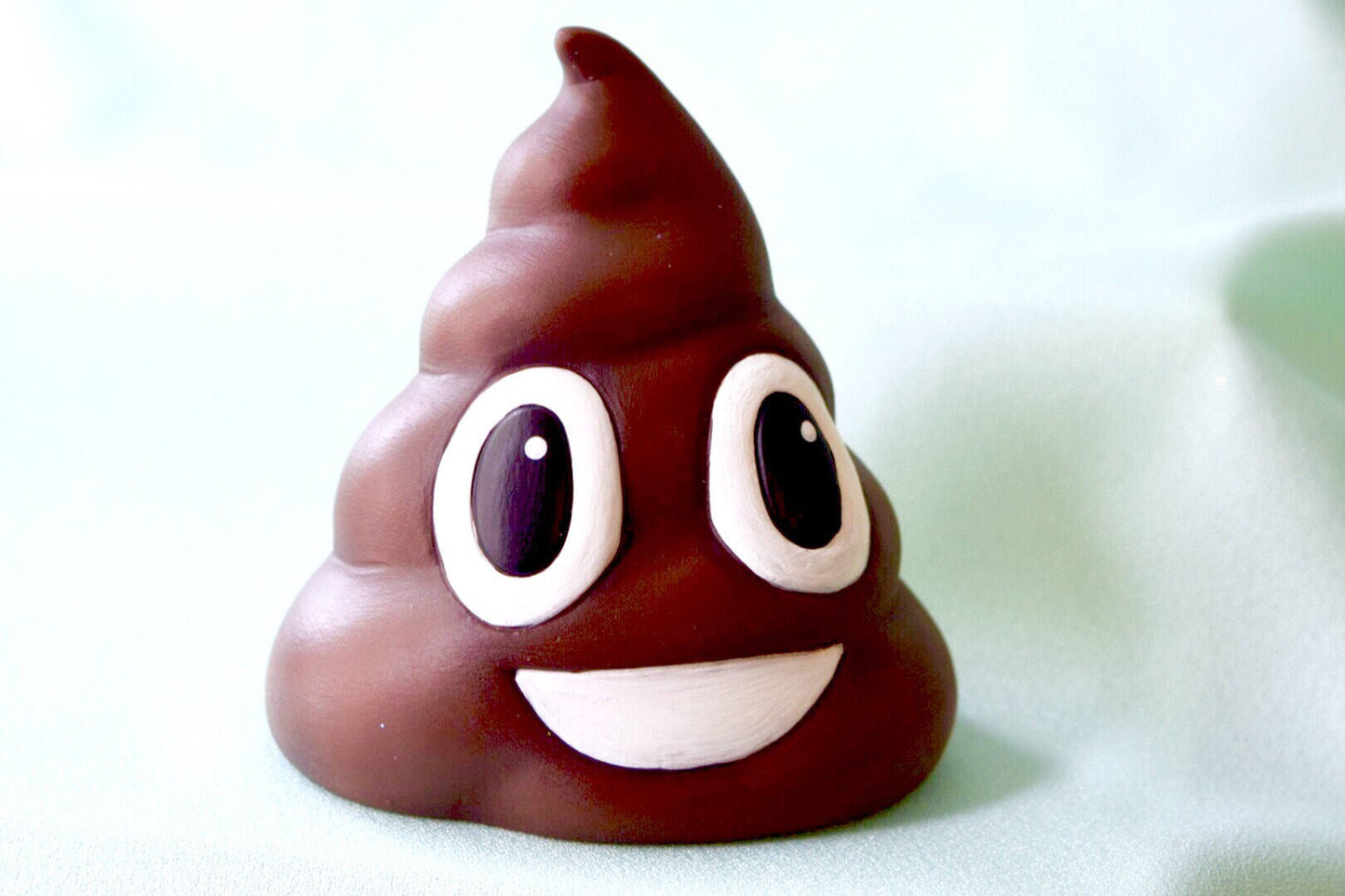 Ceramic Poop Emoji Decor: Funny Bathroom Gag Gift, Birthday Party Favor, Cake Topper, Sparkly Brown Decoration