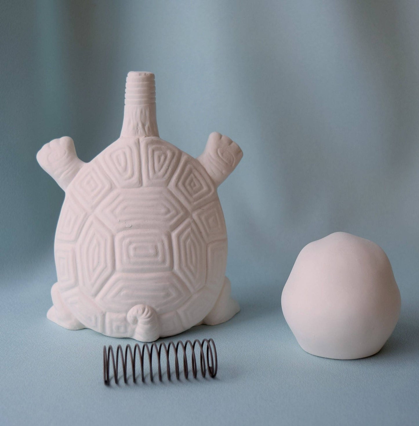 DIY Ceramic Bobble Head Turtle Painting Kit: Unpainted Bisque Figurine for Kids, Crafts & Valentines