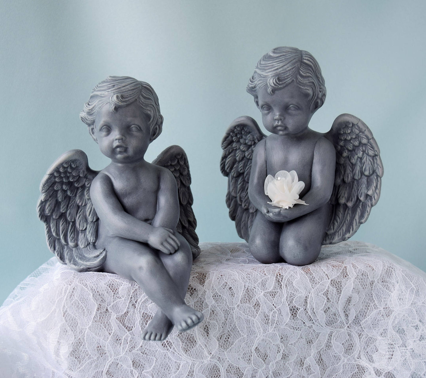 Cherub Statue - Valentines Decor - Valentines Day Gift for her - Cherub Figurine - Cupid Decor - Baby Angel Figurine - Angel Decor