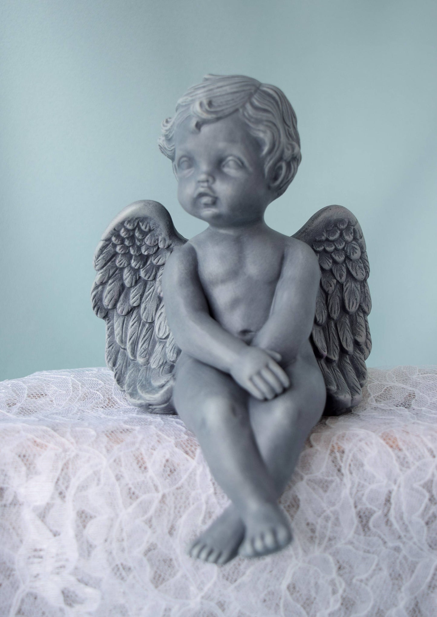 Cherub Statue - Valentines Decor - Valentines Day Gift for her - Cherub Figurine - Cupid Decor - Baby Angel Figurine - Angel Decor