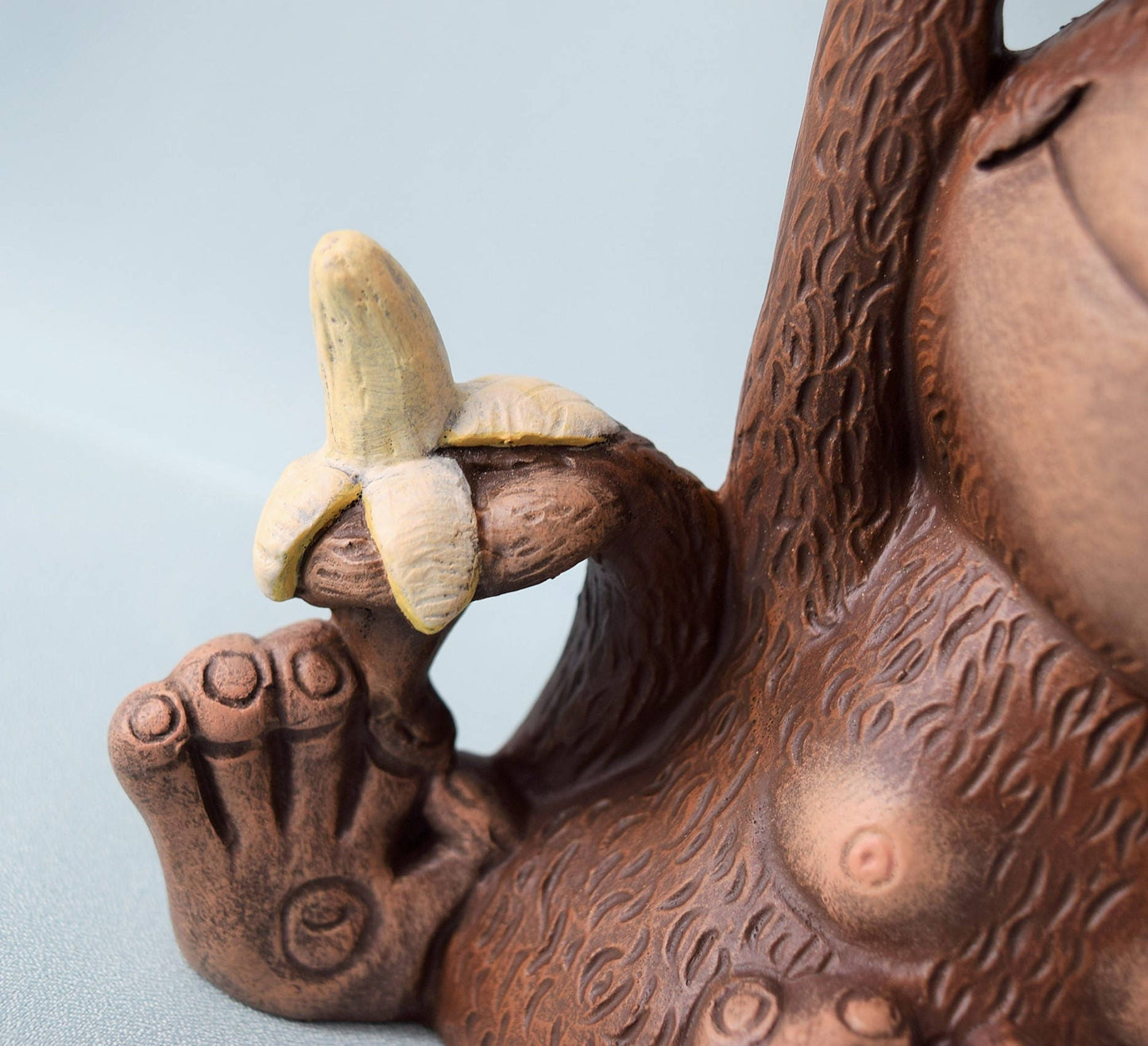 Ceramic Monkey Figurine: Nursery Decor, Baby Shower Gift, Jungle Animal Sculpture for Kids' Room