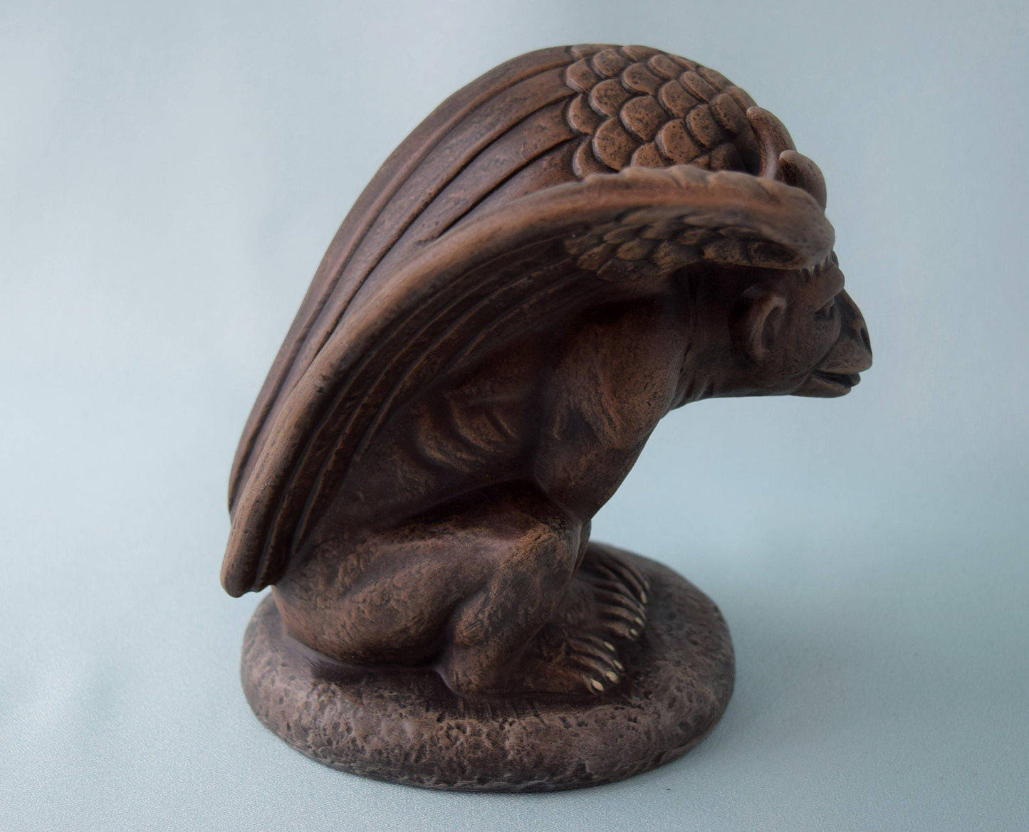 Ceramic Gargoyle Statue: Renaissance-Inspired Winged Mythical Creature, Medieval Castle Protector Decor