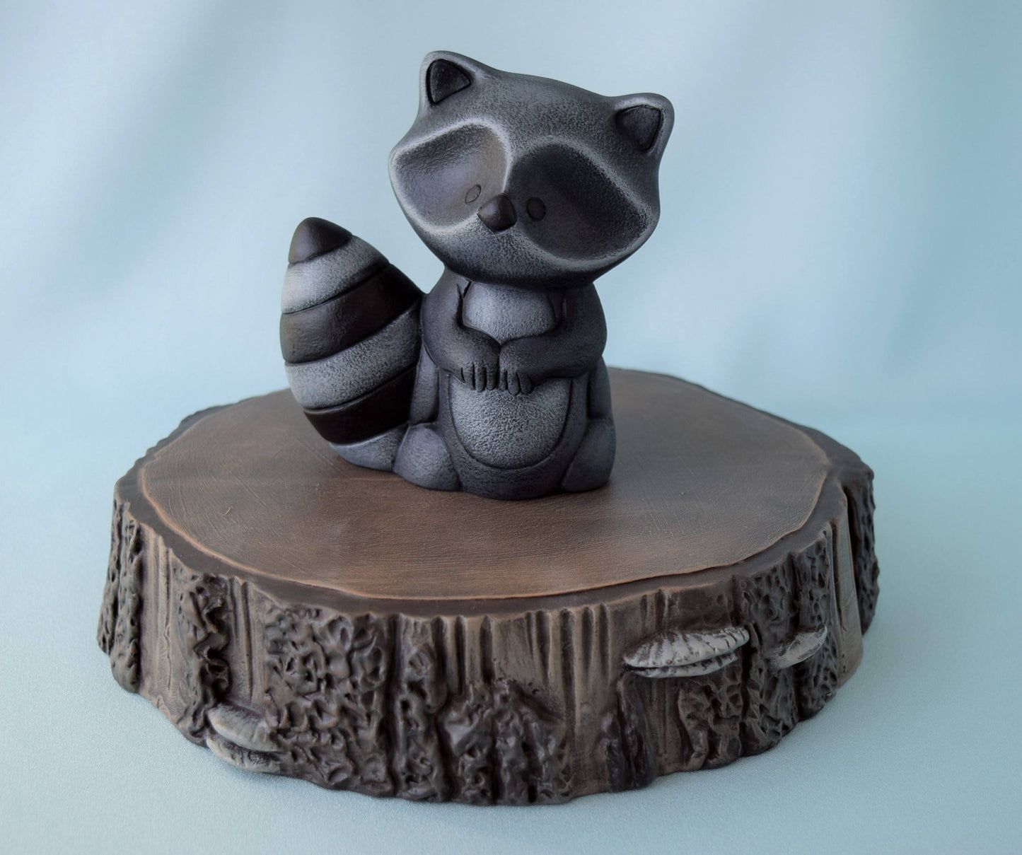 Rustic Faux Wood Stump Display Stand: Woodland Decor, Yard Art, Cake Pedestal, Ceramic Tree Slice