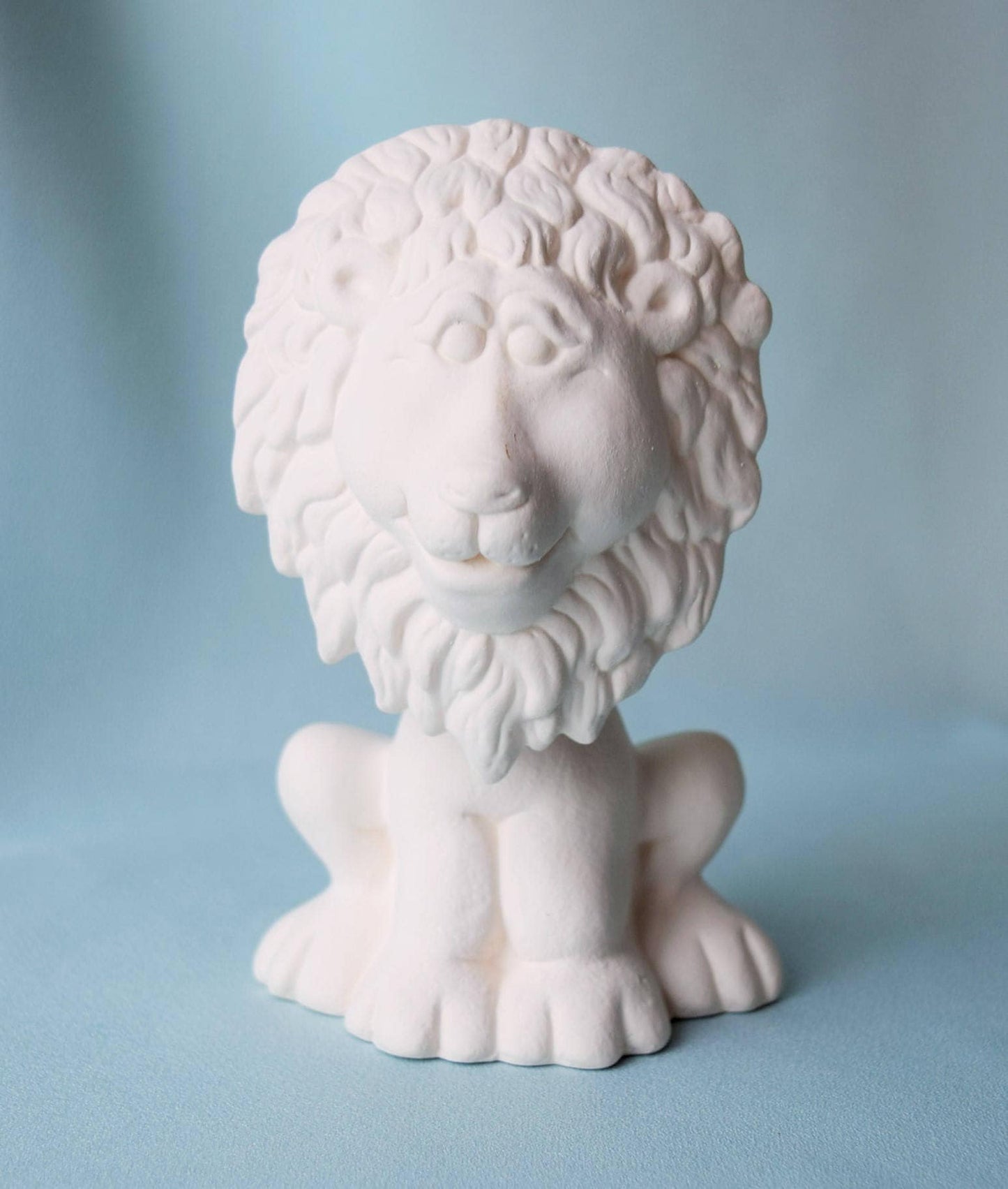 DIY Ceramic Lion Bobblehead: Unpainted Craft Project for Party Favors, Gifts, and Collectors
