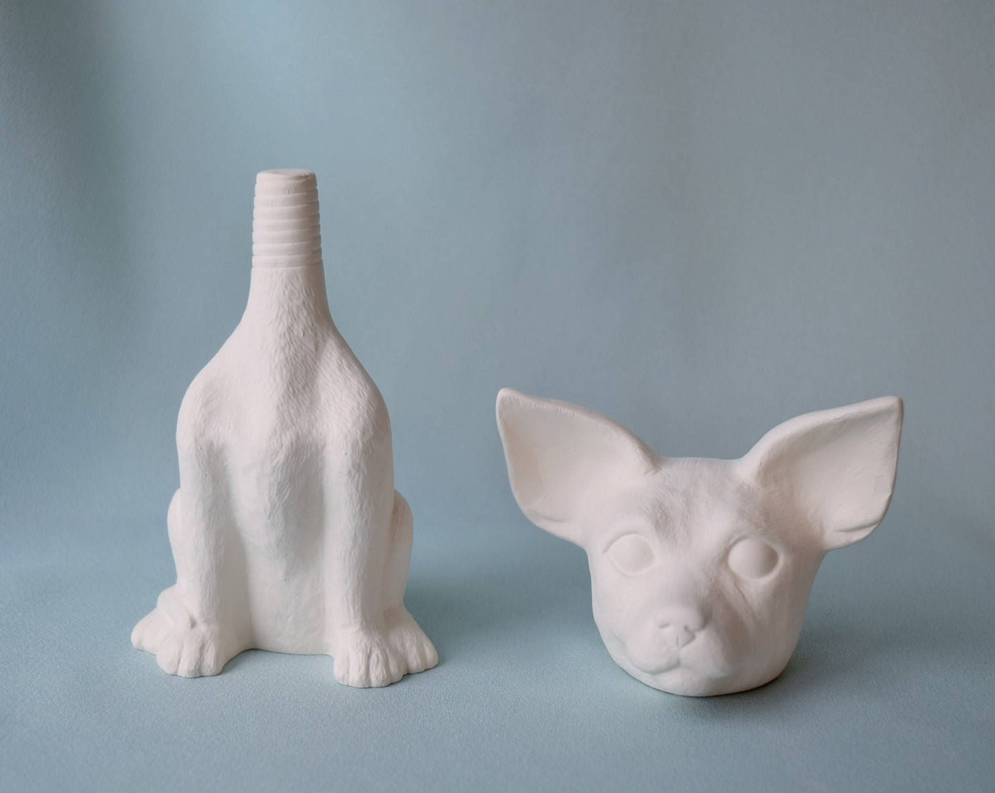 Ceramic Bisque - Ready to Paint Bobble Head Chihuahua - Chihuahua decor - Gift For kids -Kids Project - DIY Project - Paint it yourself