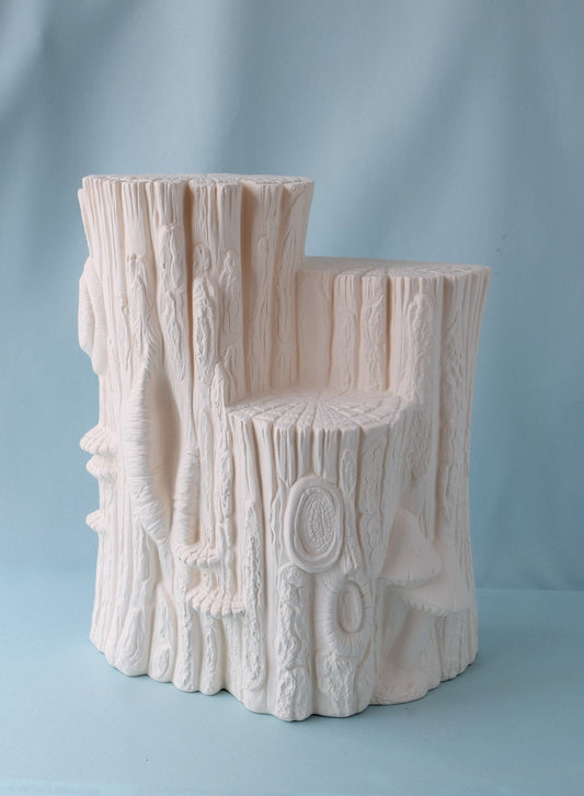 Ceramic Bisque - Wood Stump - Ready to Paint - Wooden Stump Stand - Woodland Display - DIY ceramic project - Ceramic bisque - Display stand - Teresa's Ceramics