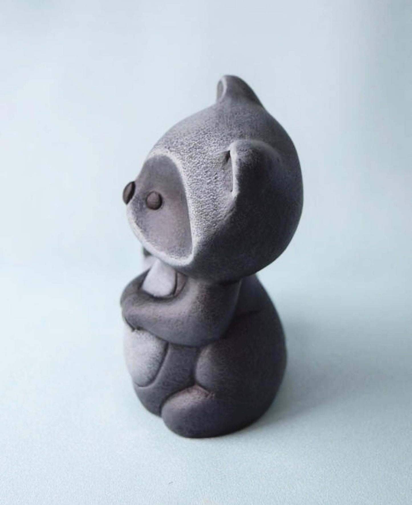 Charming Ceramic Raccoon Sculpture: Woodland Yard Art, Baby Shower Gift & Nursery Decoration