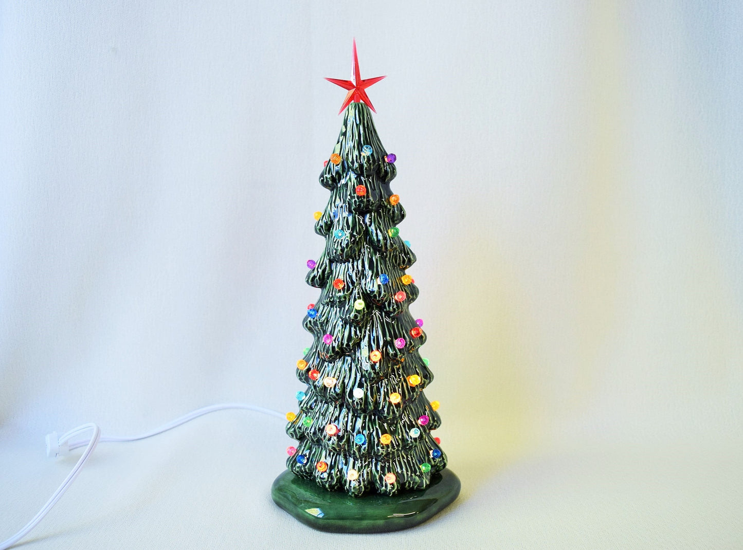 9-inch Slim Ceramic Christmas Tree Bisque - DIY Paintable Vintage-Style Holiday Decoration