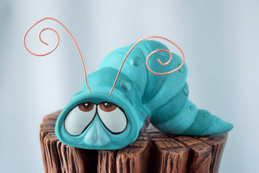 Organic garden Worm - Teresa's Ceramics