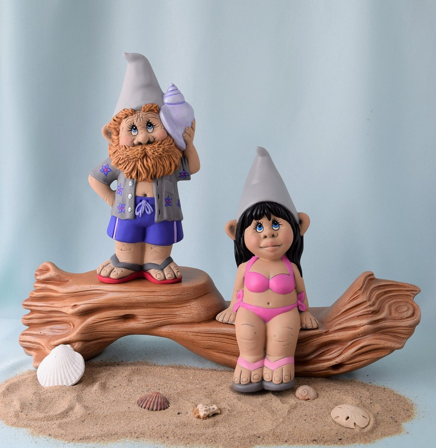 Gnome | Lake House Decor | Beach House | Tropical Gnome | Bathing Suit Gnome | Gnome Girl | Flip Flop Gonk - Teresa's Ceramics