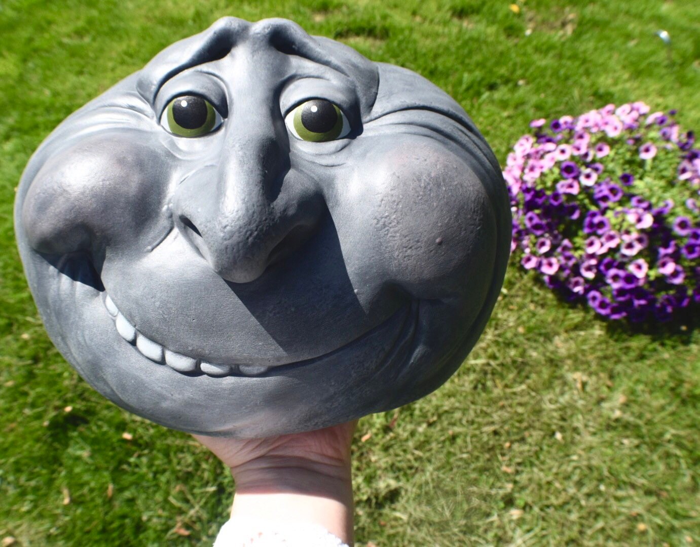 Large Garden Rock - Cute Rock Art - Outdoor Decor - Country Wedding - Garden Boulder - Housewarming gift - Shabby Chic