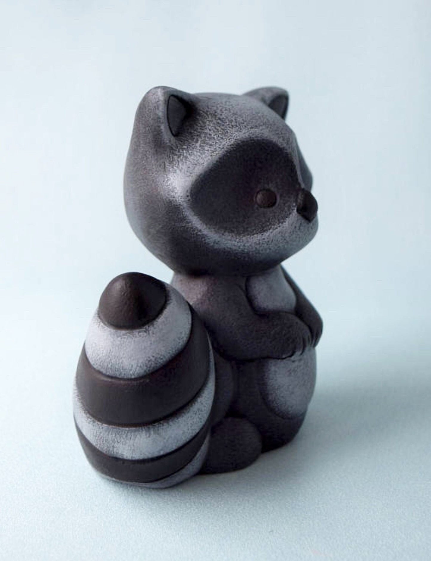 Charming Ceramic Raccoon Sculpture: Woodland Yard Art, Baby Shower Gift & Nursery Decoration