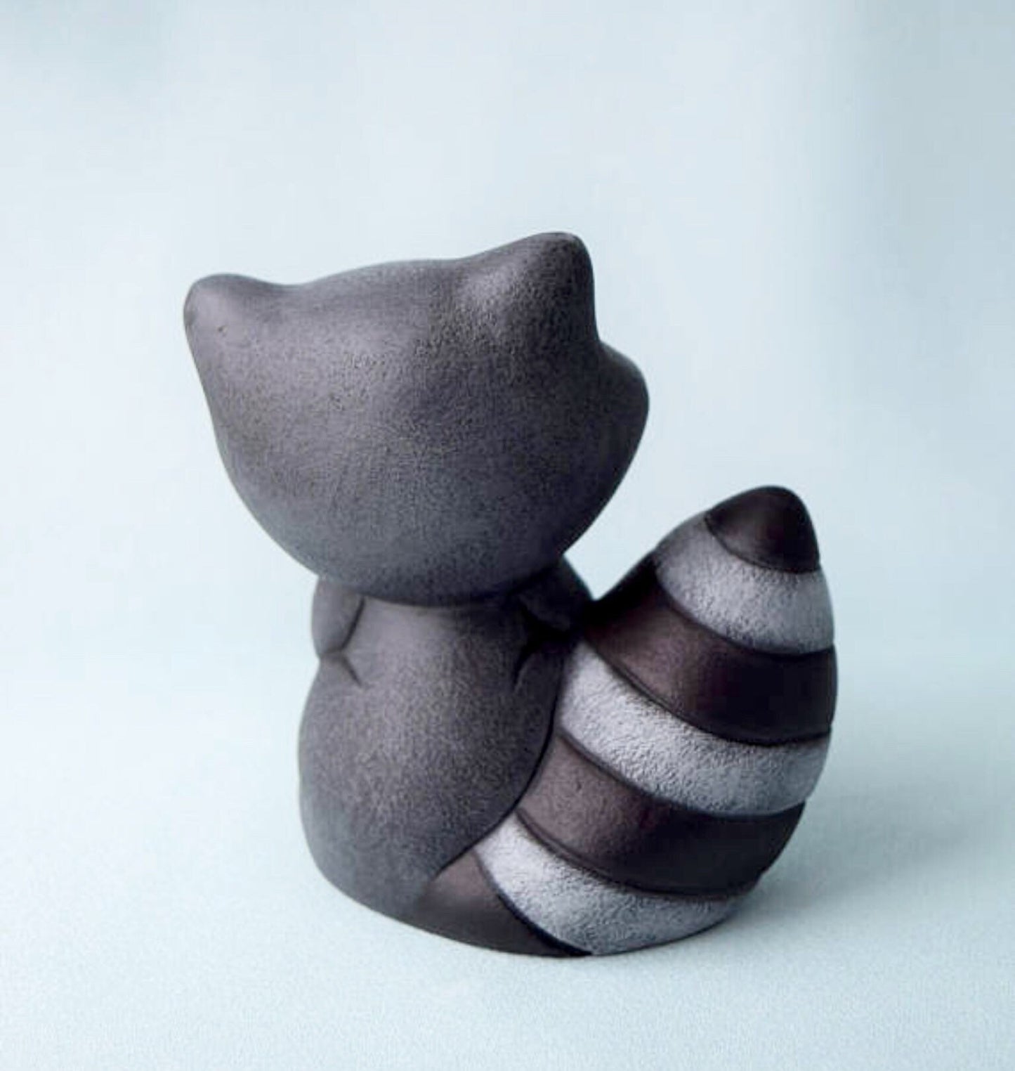 Charming Ceramic Raccoon Sculpture: Woodland Yard Art, Baby Shower Gift & Nursery Decoration