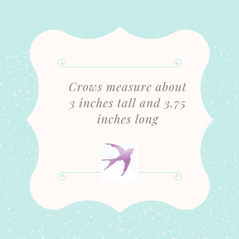 READY to PAINT CROWS Ceramic Crows - Halloween Decorations - Set of Three Crows - Autumn Decor - Bird Decor - Halloween Bird - Raven