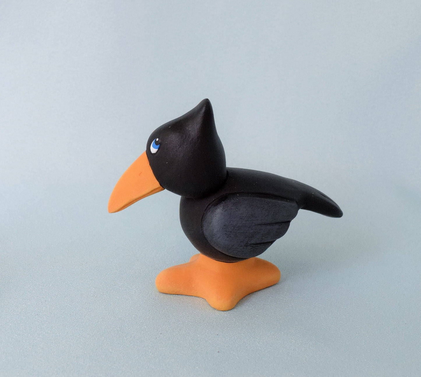 Ceramic Crows - Halloween Decorations - Set of Three Crows - Autumn Decor - Black Birds - Bird Decor - Halloween Bird - Raven