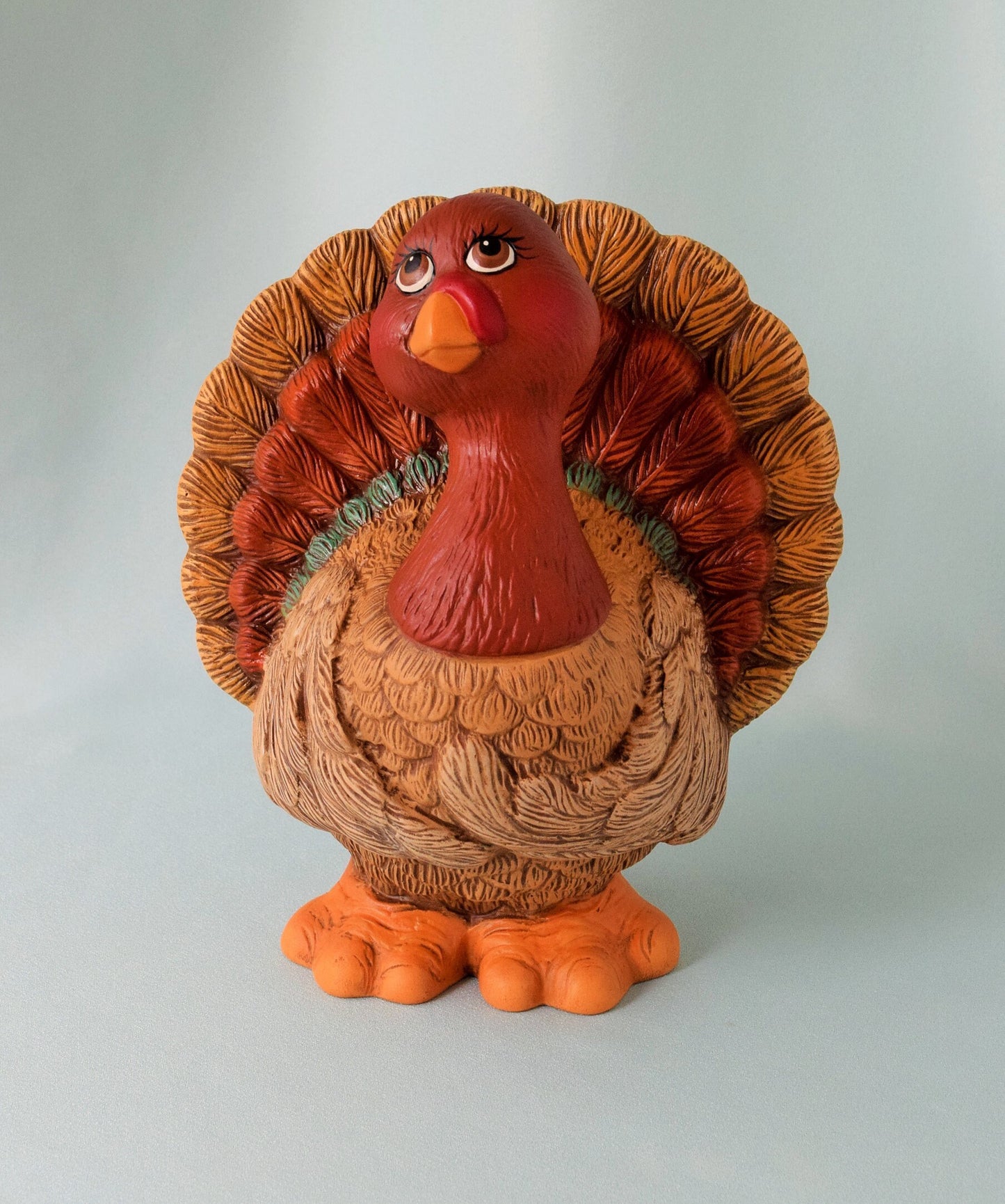 Festive Ceramic Turkey Centerpiece - Thanksgiving Table Decor for Autumn Gatherings & Holiday Celebrations
