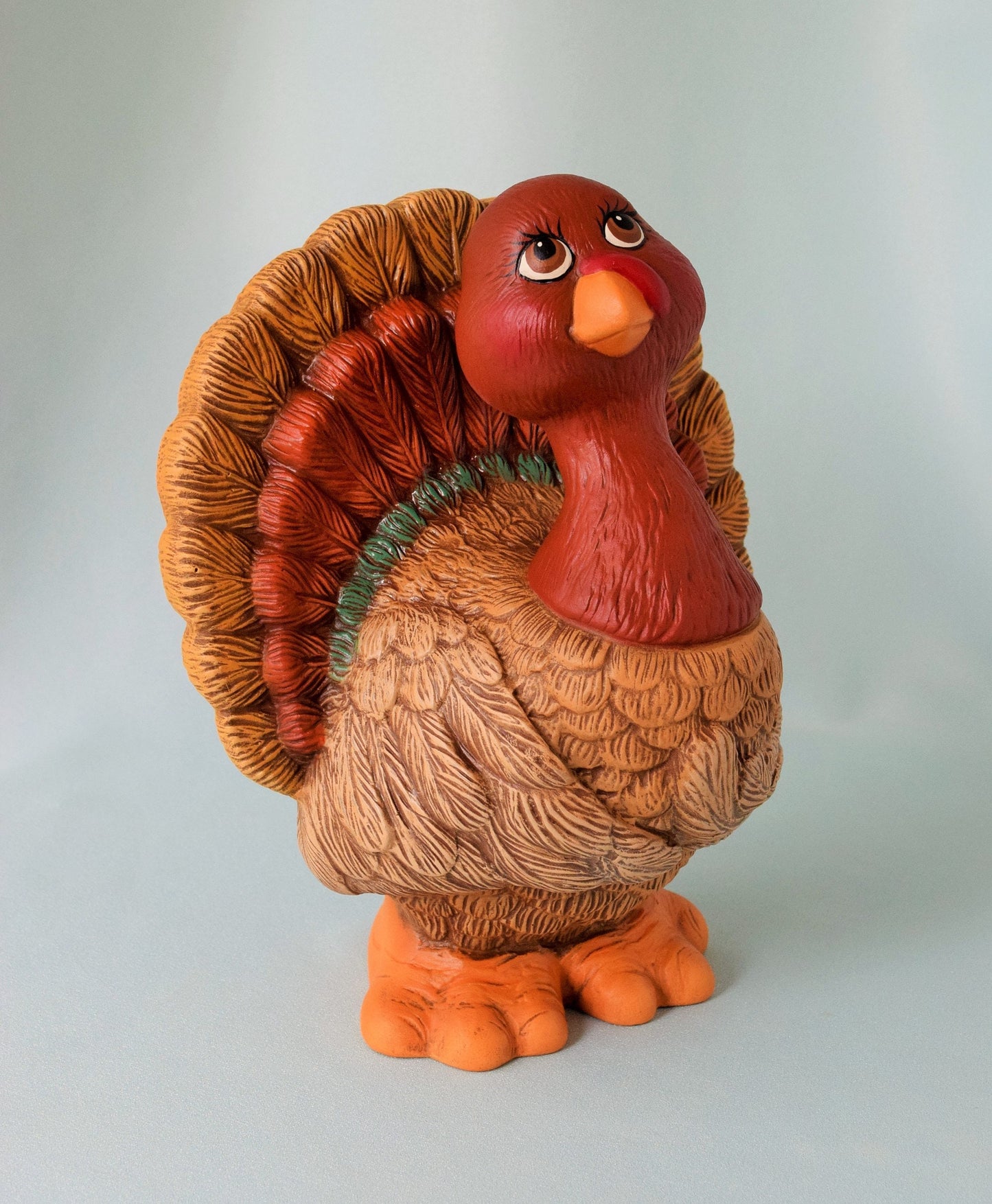 Festive Ceramic Turkey Centerpiece - Thanksgiving Table Decor for Autumn Gatherings & Holiday Celebrations