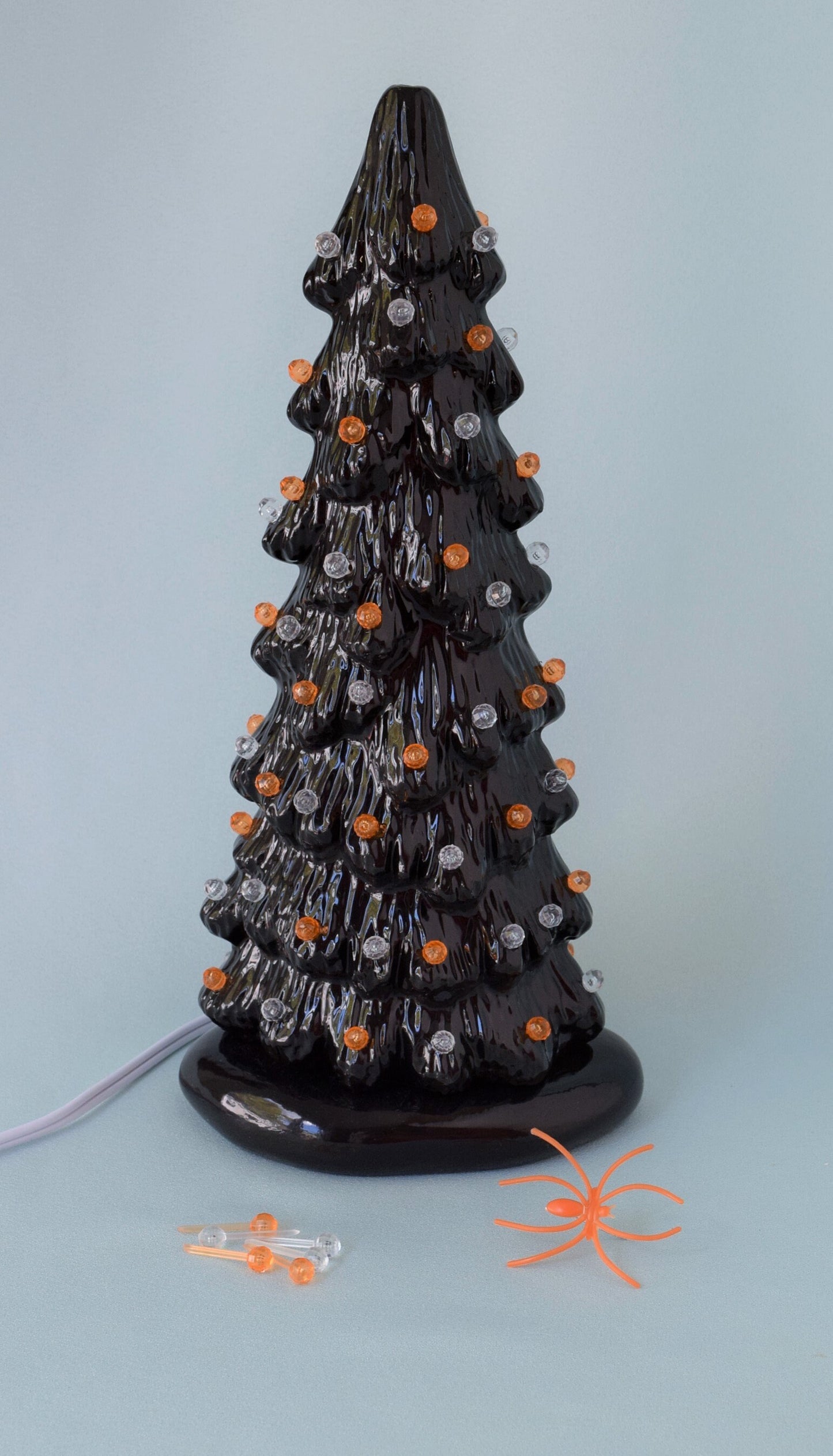 Ceramic Halloween tree - Fall Centerpiece - Halloween Decor - Ceramic Village Tree - Teresa's Ceramics