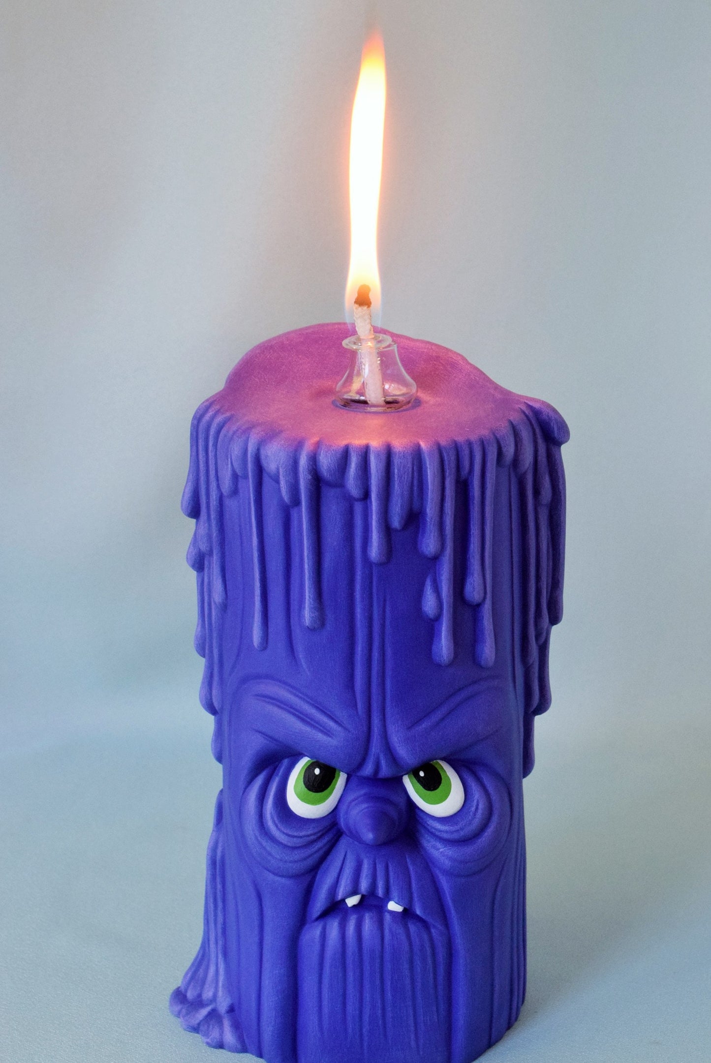 Creepy Purple Halloween dripping Candle Oil lamp