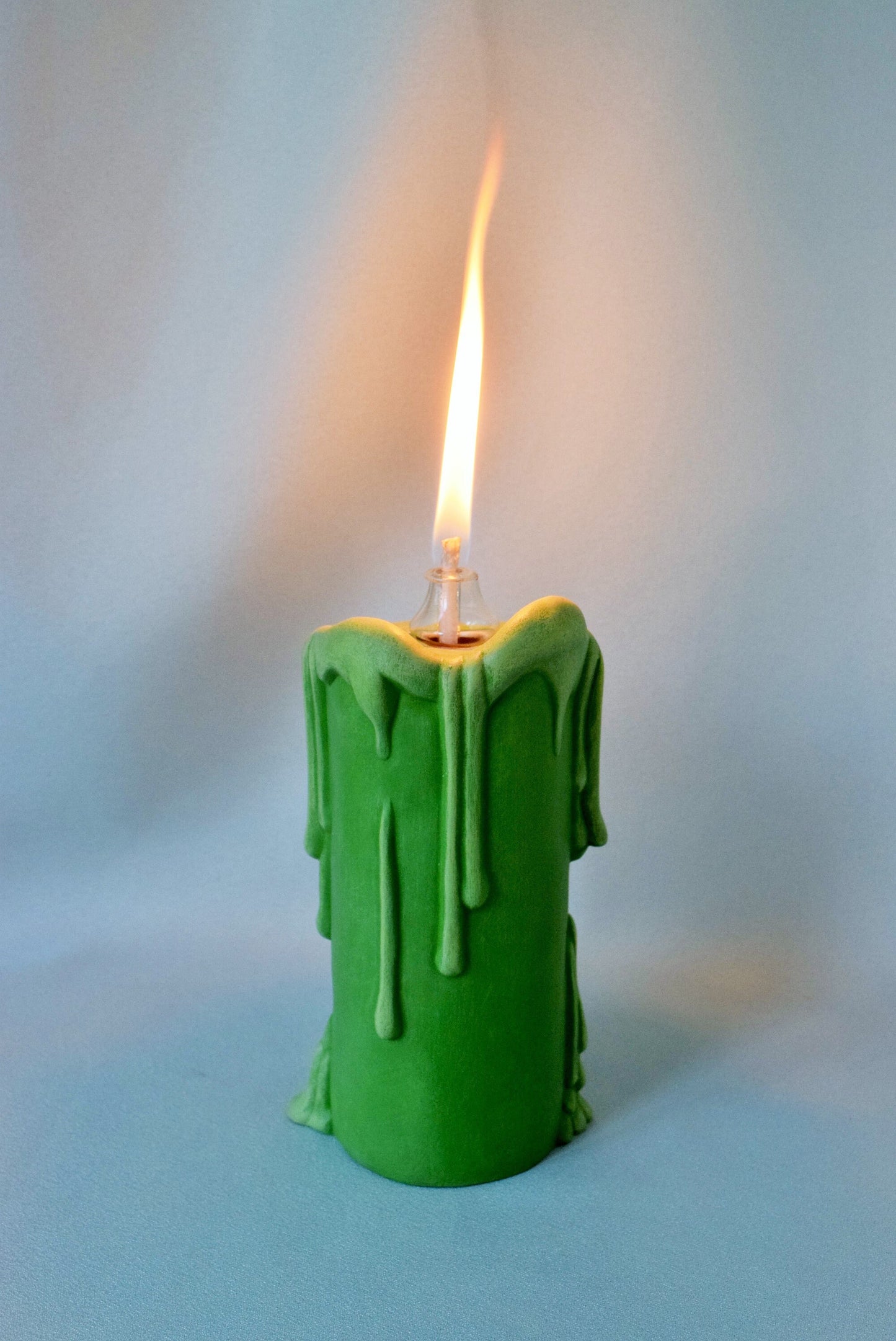Goofy Green Halloween dripping Candle Oil lamp - Teresa's Ceramics