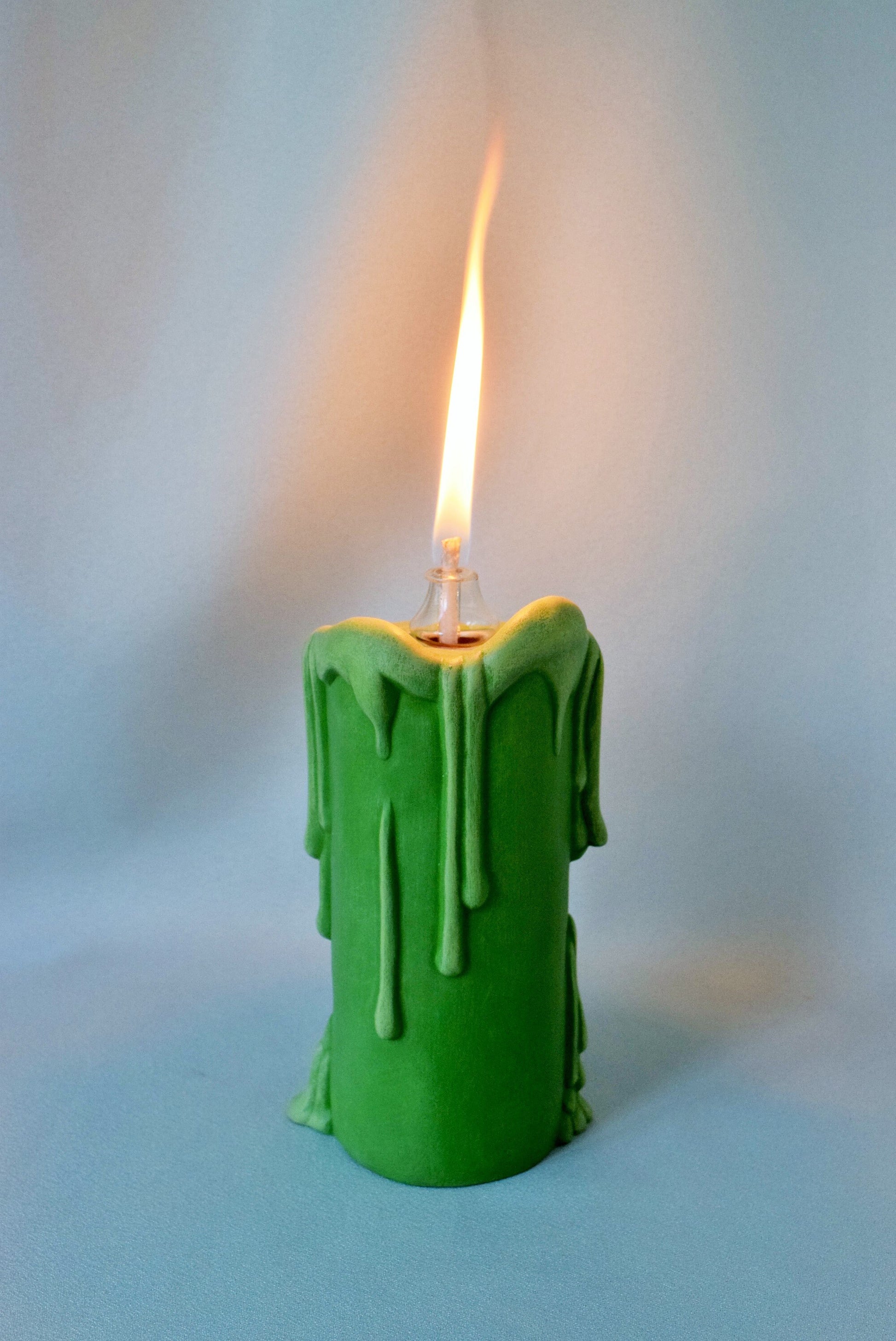 Goofy Green Halloween dripping Candle Oil lamp - Teresa's Ceramics