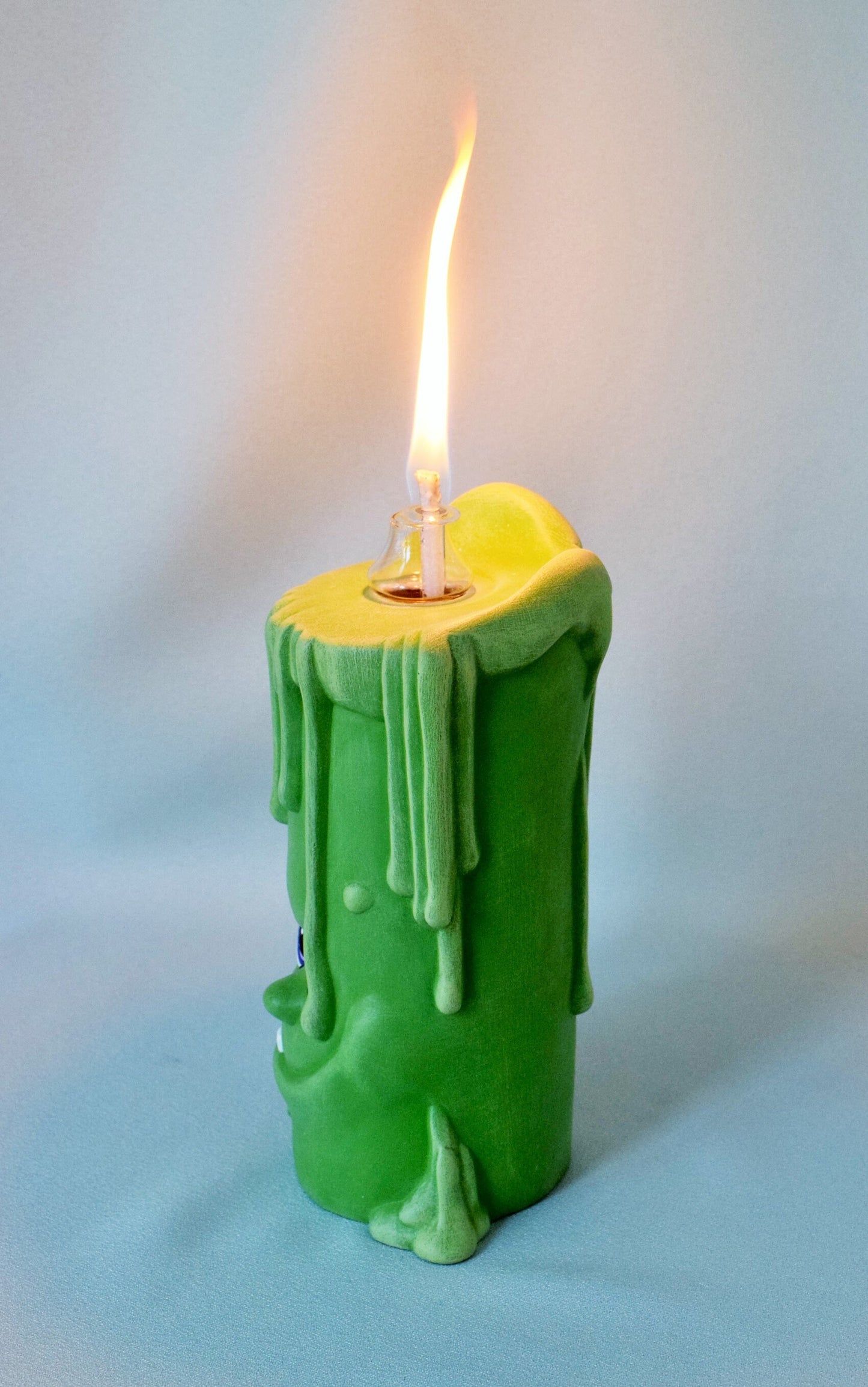 Goofy Green Halloween dripping Candle Oil lamp - Teresa's Ceramics