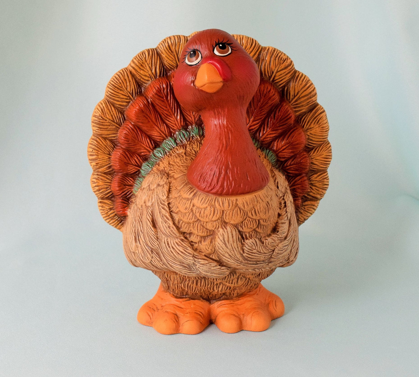 Festive Ceramic Turkey Centerpiece - Thanksgiving Table Decor for Autumn Gatherings & Holiday Celebrations