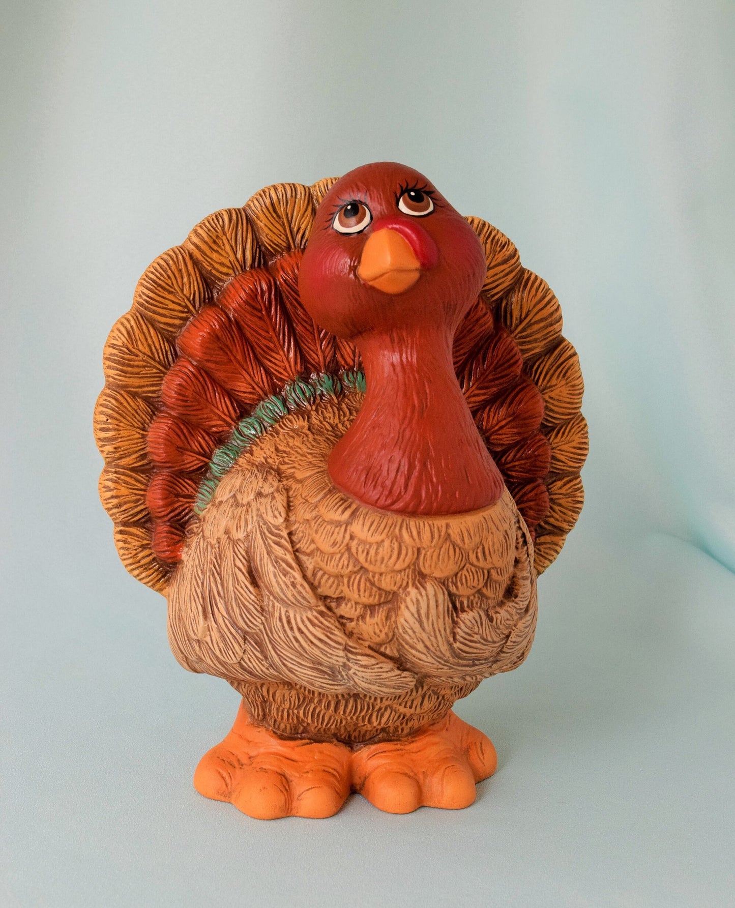 Festive Ceramic Turkey Centerpiece - Thanksgiving Table Decor for Autumn Gatherings & Holiday Celebrations