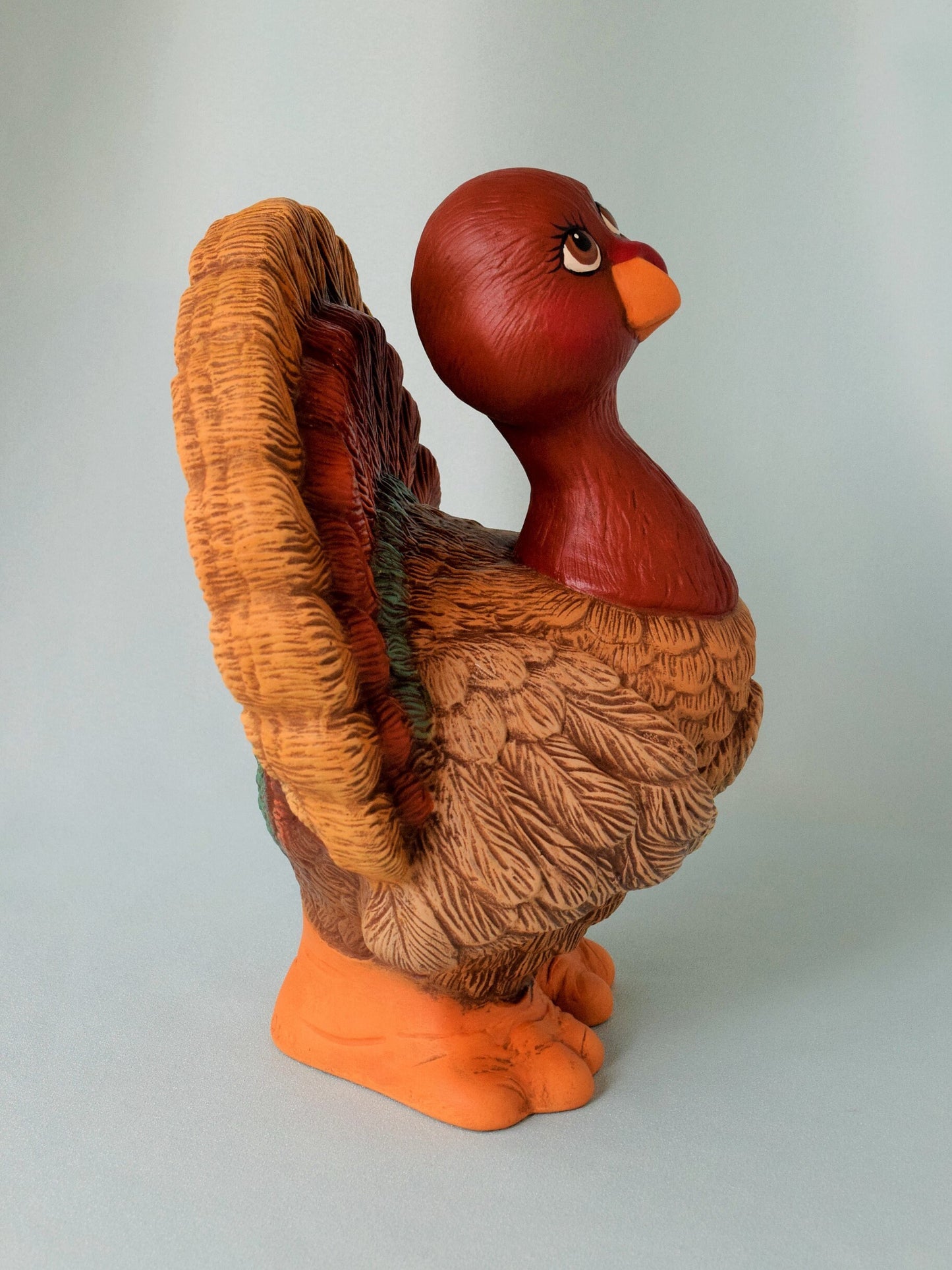 Festive Ceramic Turkey Centerpiece - Thanksgiving Table Decor for Autumn Gatherings & Holiday Celebrations