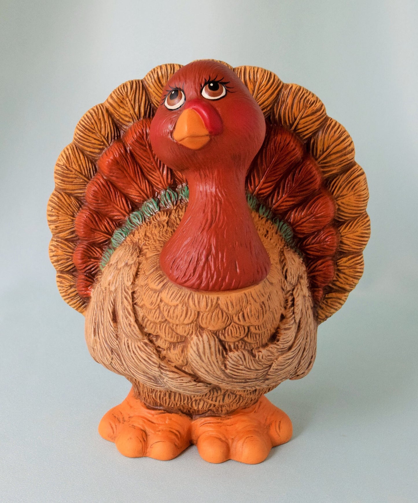 Festive Ceramic Turkey Centerpiece - Thanksgiving Table Decor for Autumn Gatherings & Holiday Celebrations