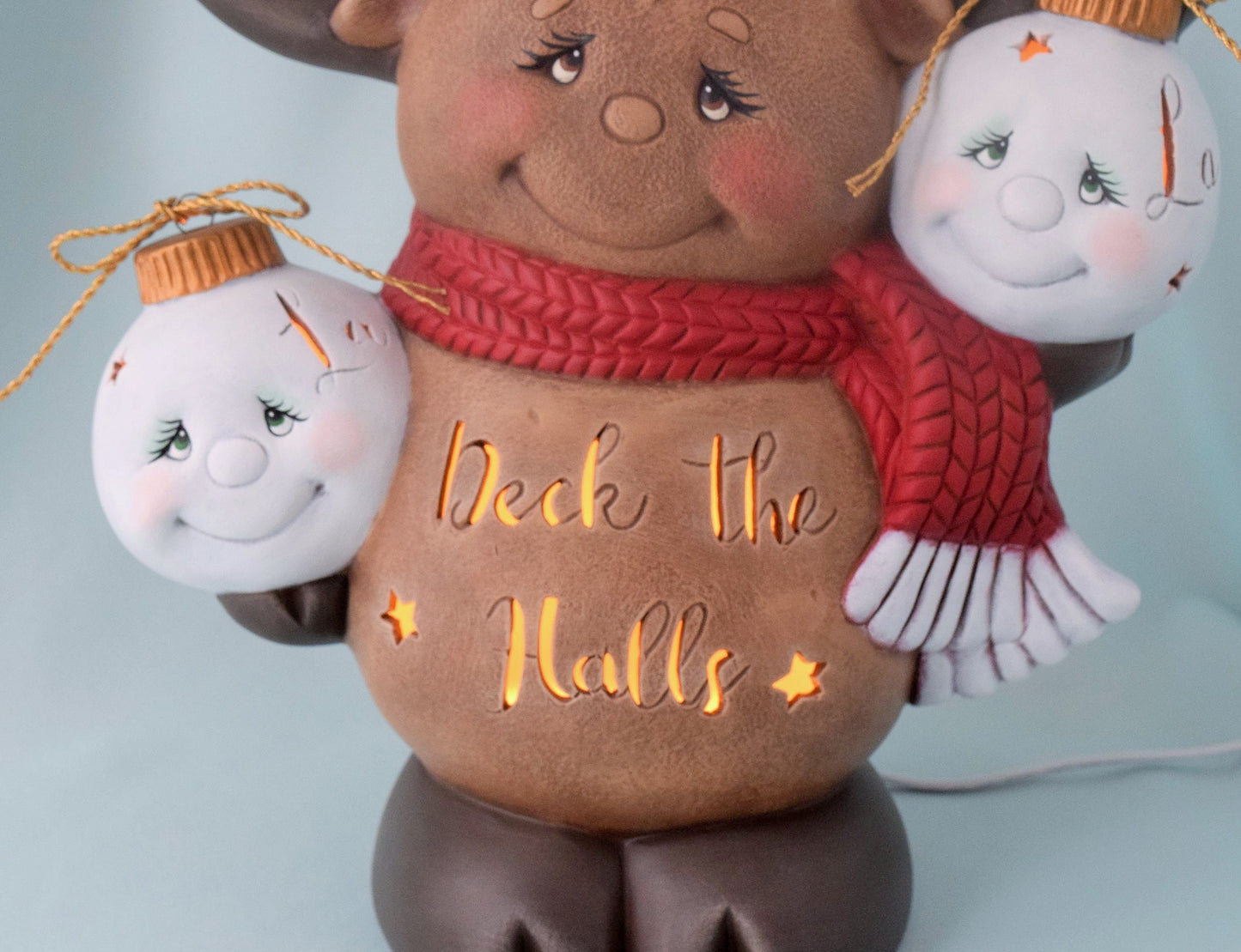 Christmas Holiday Moose lighted - Deck the Halls