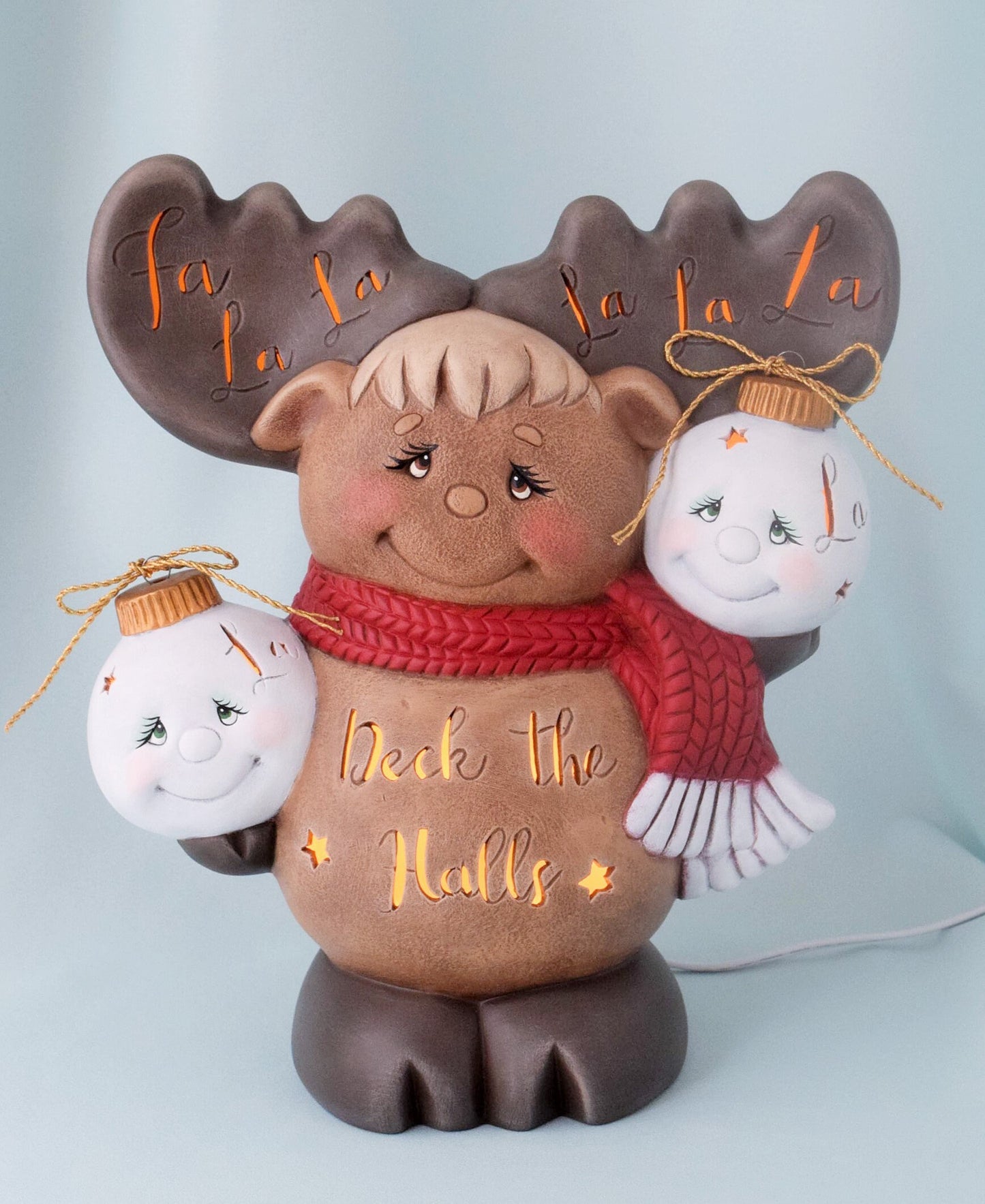 Christmas Holiday Moose lighted - Deck the Halls