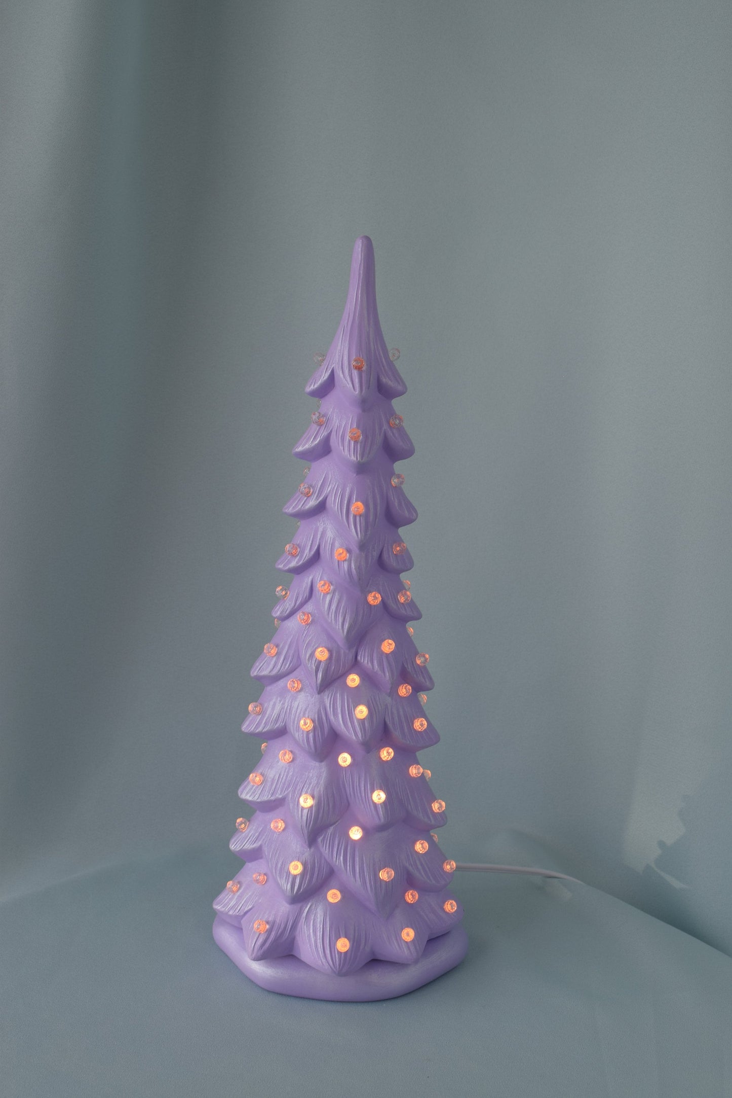 Illuminated Pastel Ceramic Spring Fairy Garden Tree - Whimsical Easter Decor for Home & Miniature Landscapes