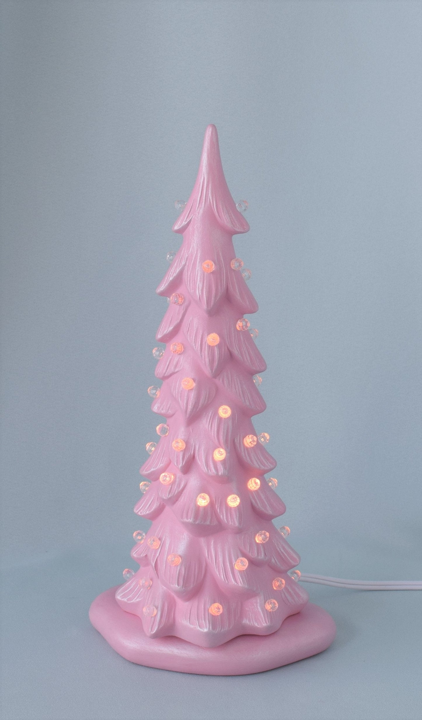 Illuminated Pastel Ceramic Spring Fairy Garden Tree - Whimsical Easter Decor for Home & Miniature Landscapes