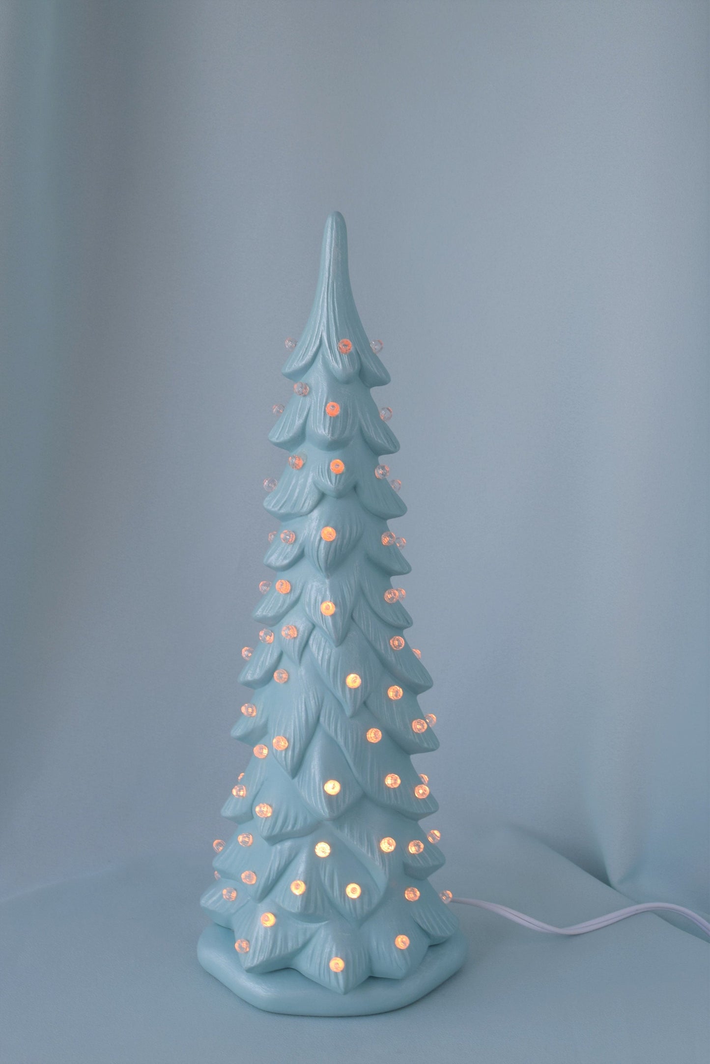 Illuminated Pastel Ceramic Spring Fairy Garden Tree - Whimsical Easter Decor for Home & Miniature Landscapes