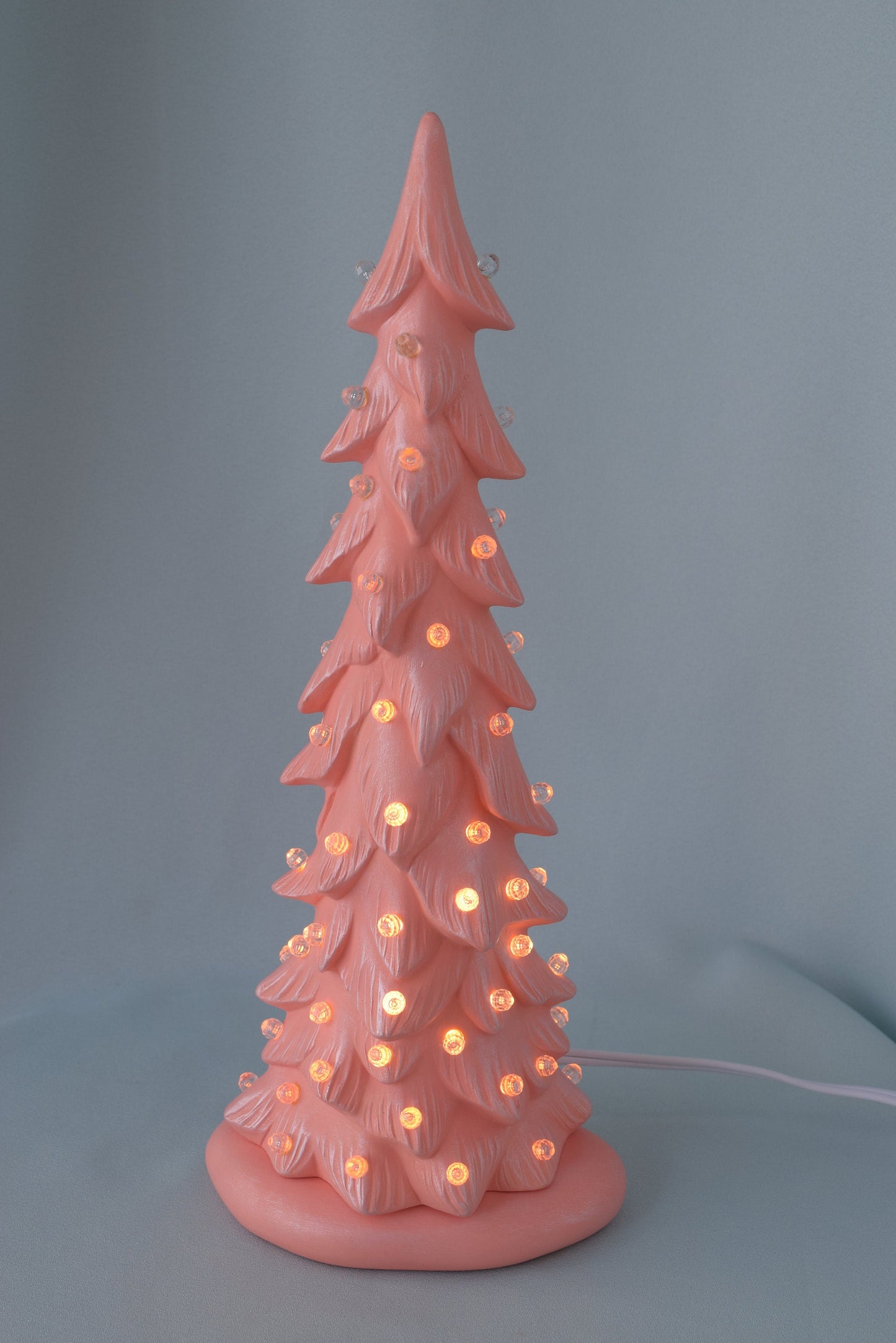 Illuminated Pastel Ceramic Spring Fairy Garden Tree - Whimsical Easter Decor for Home & Miniature Landscapes